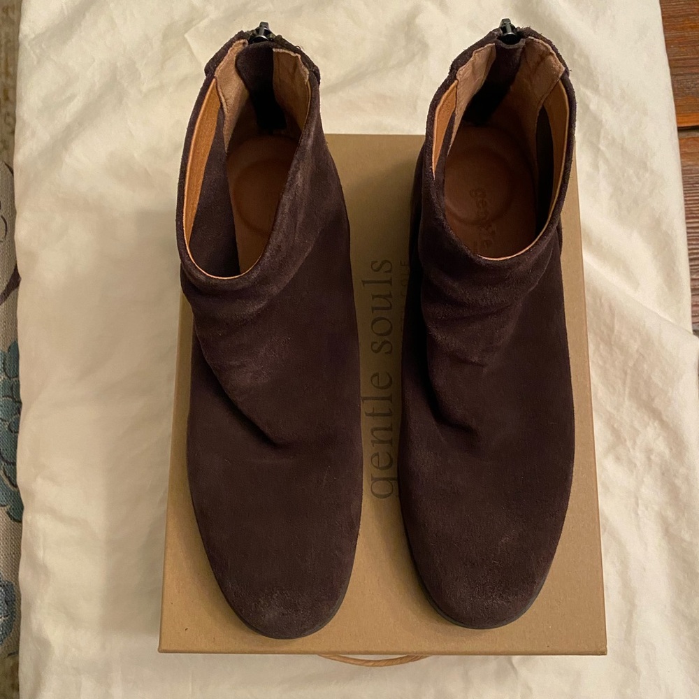 Gentle Souls chocolate brown booties